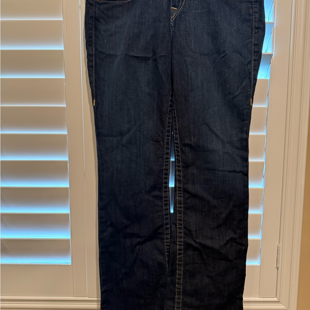 True Religion Women's Jeans Size 32 Boot Cut Jeans - Dark Blue